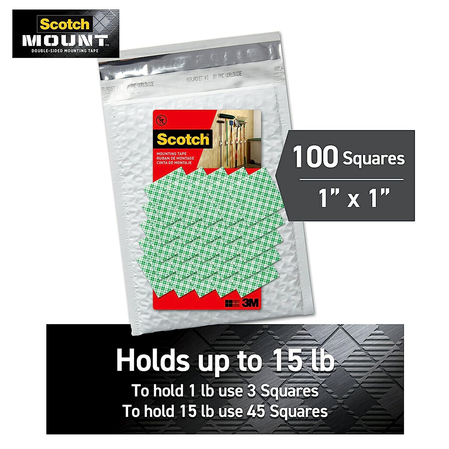 Scotch-Mount Indoor Double-Sided Mounting Tape 314H-MED, 1 in x 125 in - Image 2